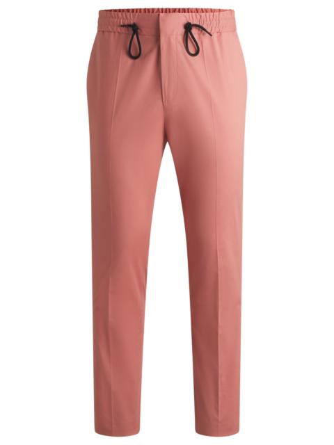 HUGO EXTRA-SLIM-FIT TROUSERS IN PAPER-TOUCH STRETCH COTTON