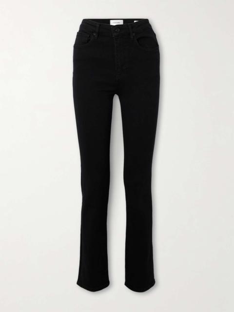 FRAME Pencil Super stretch mid-rise skinny jeans Black