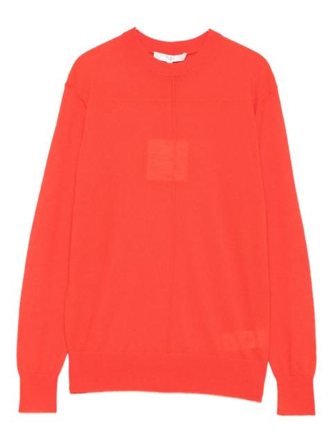 crew-neck panelled sweater
