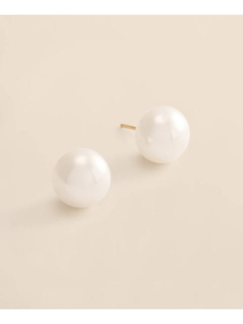 Brooks Brothers 14k Gold Pearl Stud Earrings