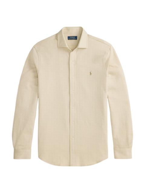 Polo Ralph Lauren Men's Checked Cotton Logo Sport Shirt - Glen Plaid Sand Dune White