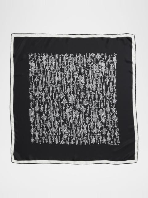 Alexander McQueen Crystal Mirror Silk Foulard