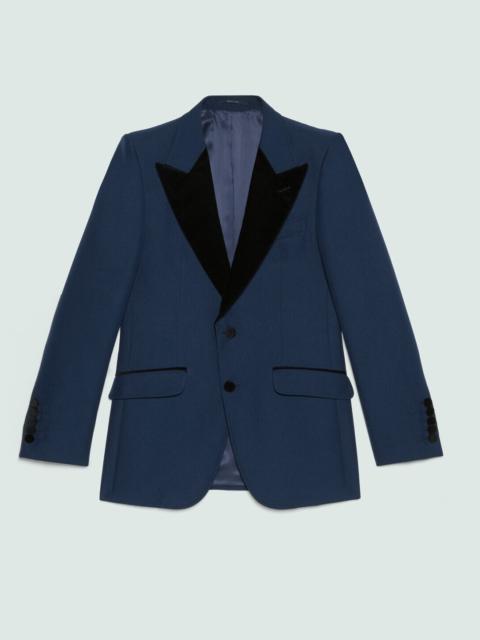 Formal jacket with velvet detail