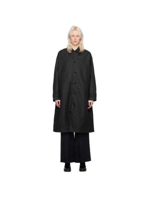 6397 Black Button Trench Coat