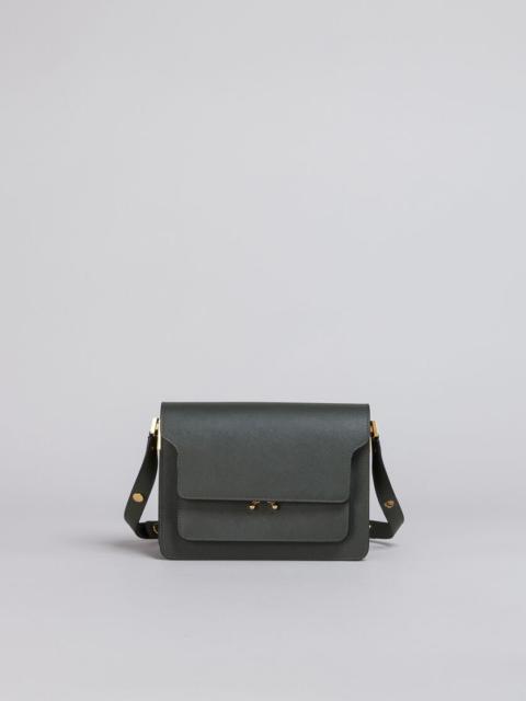 Marni TRUNK MEDIUM BAG IN GREEN SAFFIANO LEATHER