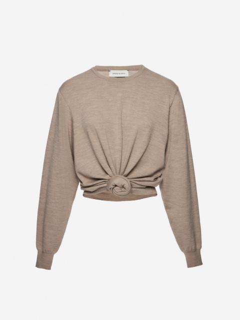 MAGDA BUTRYM Knotted longsleeve in beige