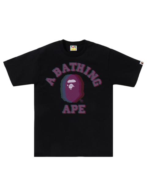 BAPE Glitch Art College Tee 'Black'