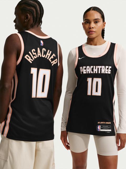 Nike Zaccharie Risacher Atlanta Hawks City Edition Men's Nike NBA Swingman Jersey