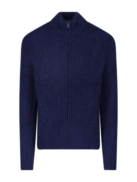 Aspesi WOOL AND MOHAIR ZIP SWEATER