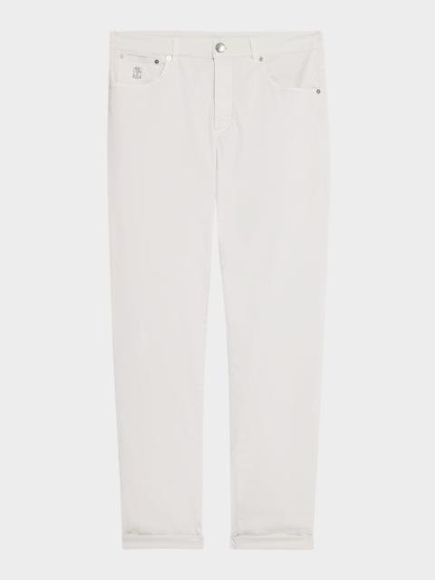 Brunello Cucinelli Men's Italian-Fit Denim Five-Pocket Pants