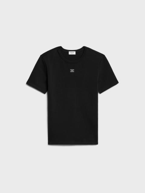 CELINE triomphe t-shirt IN RIBBED COTTON JERSEY