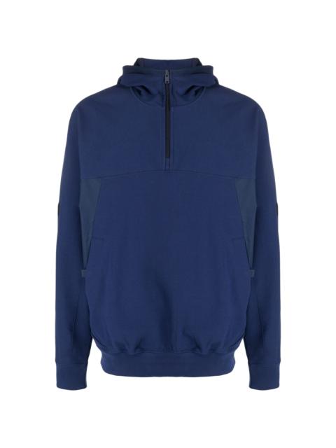 Y-3 organic cotton-blend short-zip hoodie