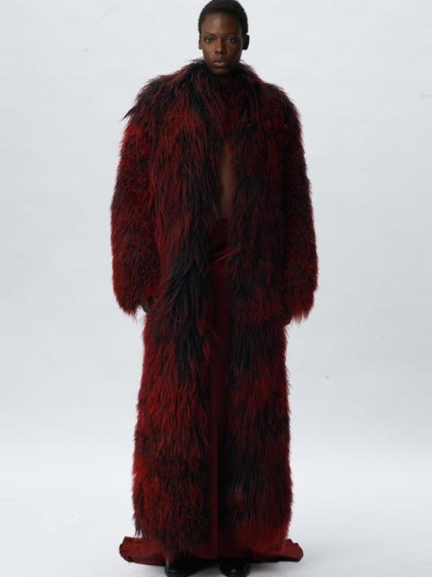 Ann Demeulemeester Jacobina Shearling Collarless Coat Open Back