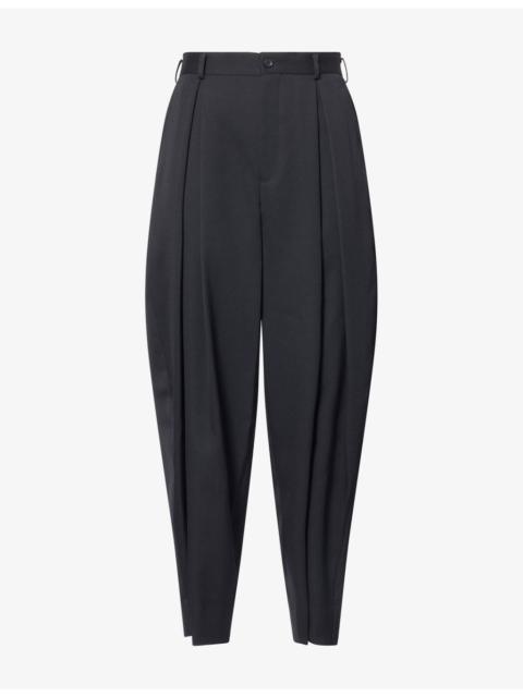 Comme des Garçons Homme Plus Tapered Pleat Wide-Leg Wool Trousers