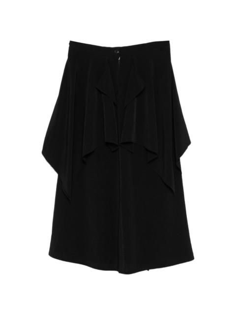 Y's Ta/pe Crepe De Chine drape skirt