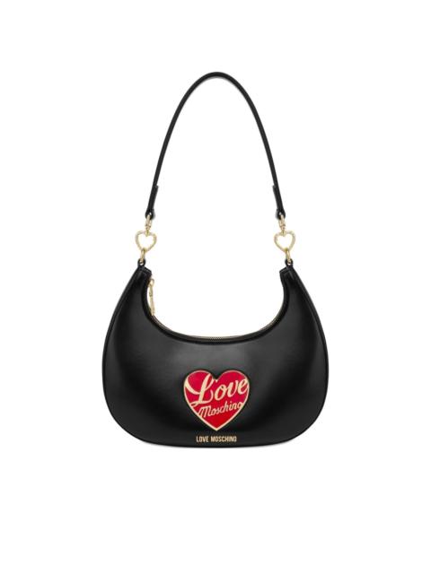 Moschino heart-plaque shoulder bag