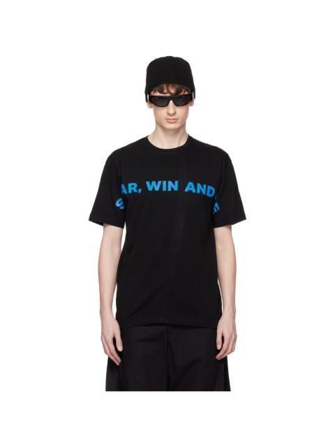 FFFPOSTALSERVICE Black SWAF Conceal Zip T-Shirt