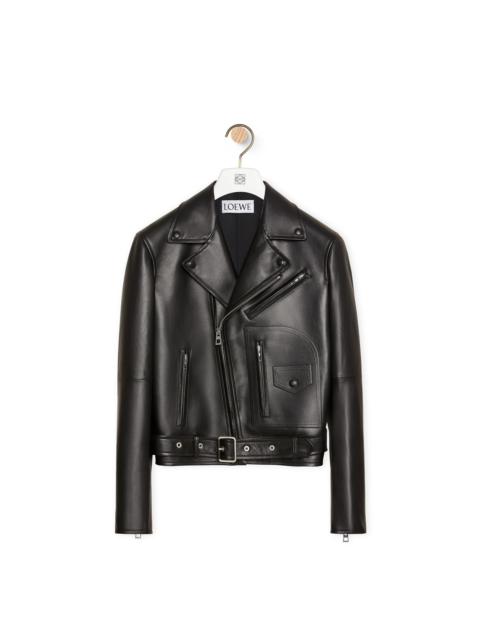 Biker jacket in nappa lambskin