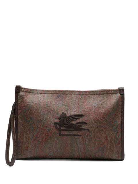 Etro Etro Paisley Pegasus Cotton Clutch Bag