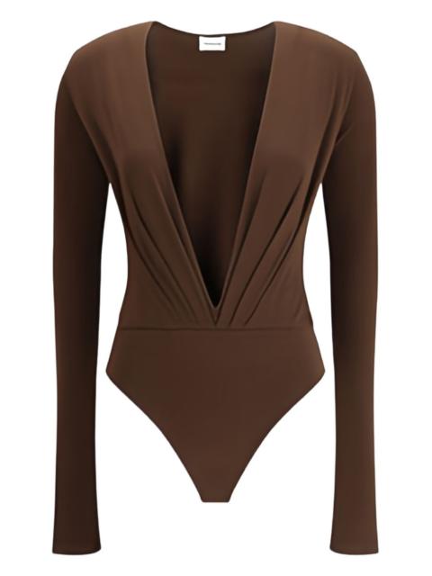 THE ANDAMANE deep-V-neck bodysuit