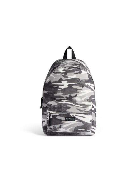 BALENCIAGA Men's Explorer Backpack Camo Print in Grey