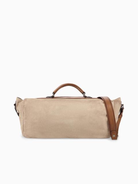 GIORGIO ARMANI GIORGIO ARMANI X KITH SUEDE HOLDALL WITH LEATHER DETAILS