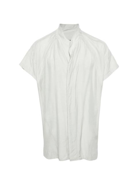 panelled short-sleeved shirt