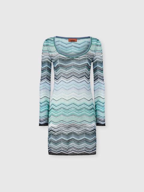 Missoni Mini dress in viscose chevron lamé with sequins