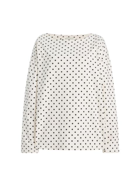 POSSE Exclusive Bea Polka-Dot Cotton Top black/white