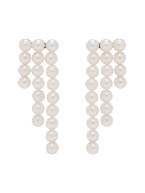 SOPHIE BILLE BRAHE White & Gold 'La Valse Trois Temps' Earrings