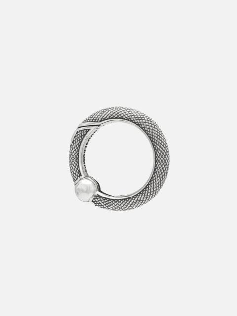 Iron Heart MS-SPRINGR-KNU GOOD ART HLYWD Knurled Spring Ring - Sterling Silver