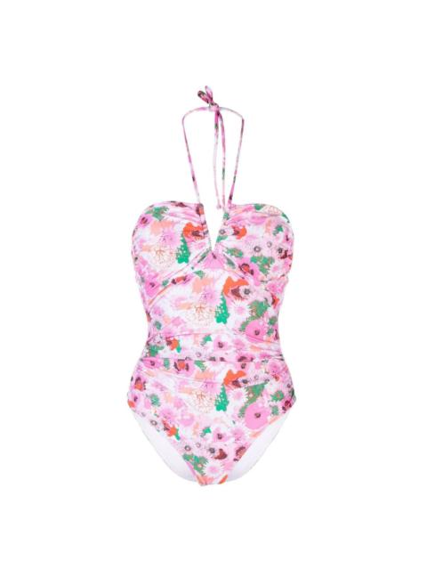 GANNI floral-print swimsuit