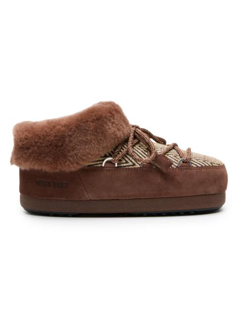 MOON BOOT Women's MB x Guest In Residence EVX Chalet Faux-Fur-Lined Suede Mules - Cocoa