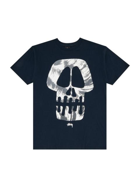 Stussy Brush Skull Tee 'Navy'