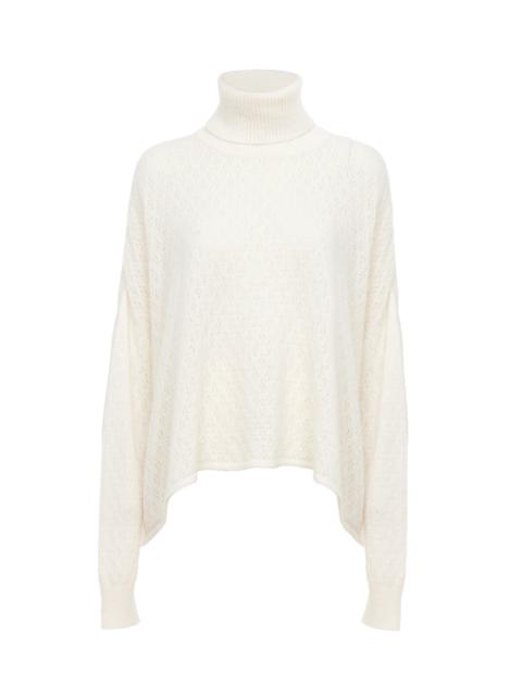 Chloé GENEROUS TURTLENECK SWEATER IN POINTELLE KNIT