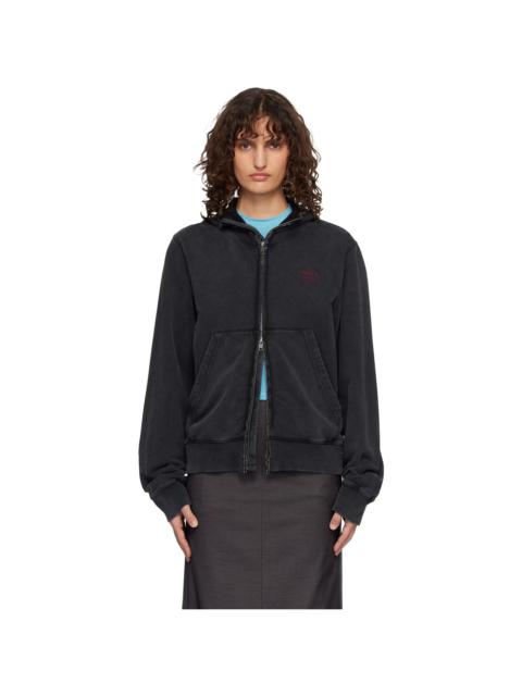 Martine Rose Black Zip Crew Hoodie