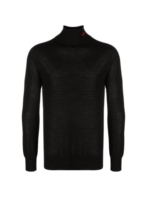 032c fine-knit roll-neck jumper