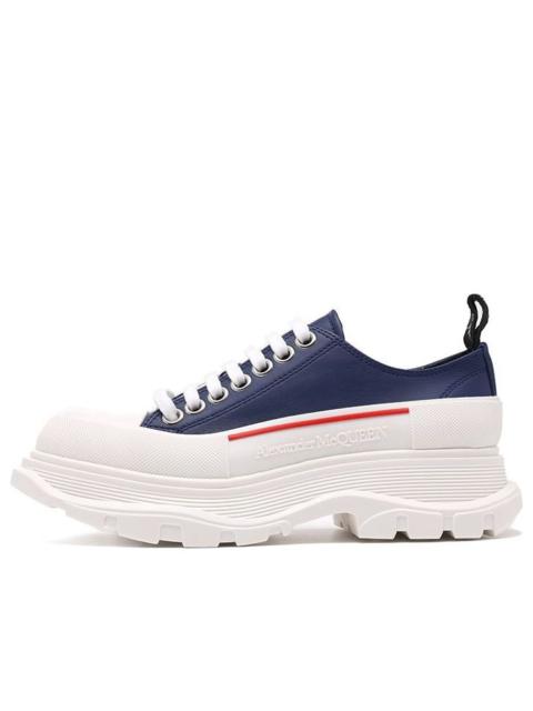 Alexander McQueen (WMNS) Alexander McQueen Tread Slick Sneakers 'Navy White Red' 702042WHZ624687