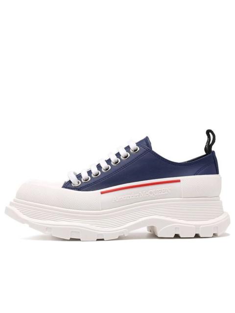 (WMNS) Alexander McQueen Tread Slick Sneakers 'Navy White Red' 702042WHZ624687