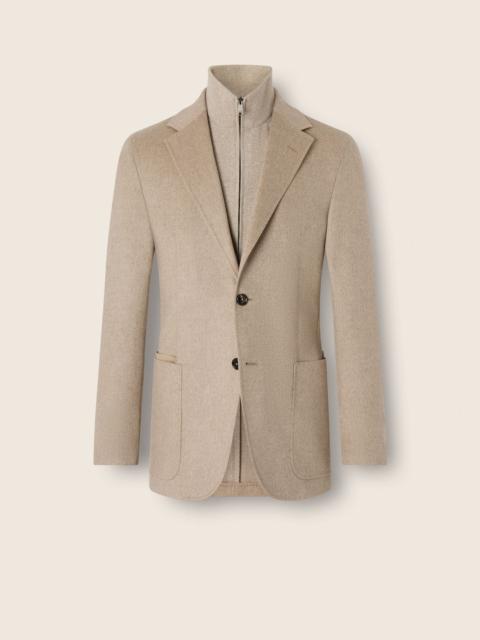 ZEGNA LIGHT TAUPE OASI CASHMERE JACKET