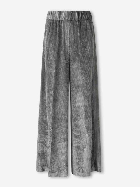 PESERICO WIDE-LEGGED VELVET TROUSERS