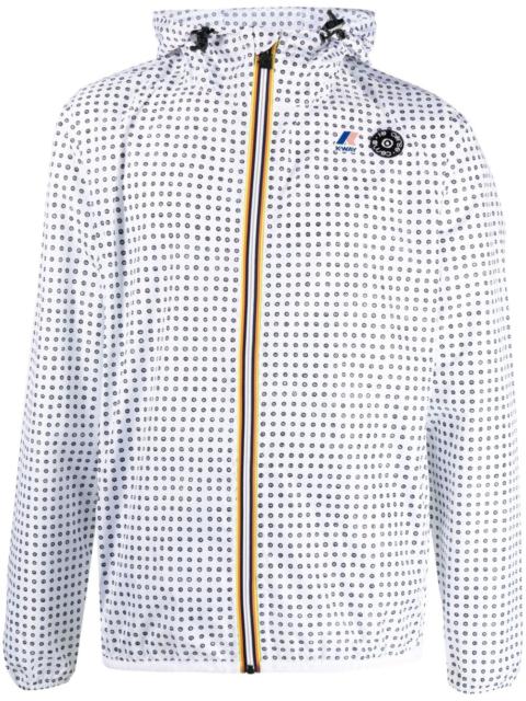 K-WAY x 10 CORSO COMO polka 인쇄 지프 재킷