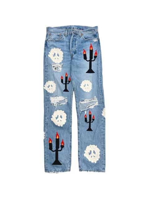 DENIM TEARS x Levi's x Virgil Abloh 501 Message in a Tear jeans