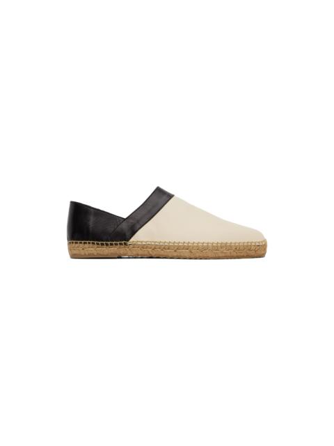 WALES BONNER Black & Taupe Paneled Espadrilles