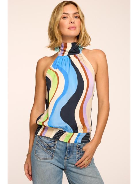 RAMY BROOK Megan Printed High Neck Sleeveless Top