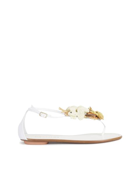 AQUAZZURA raffia sea-creature sandals