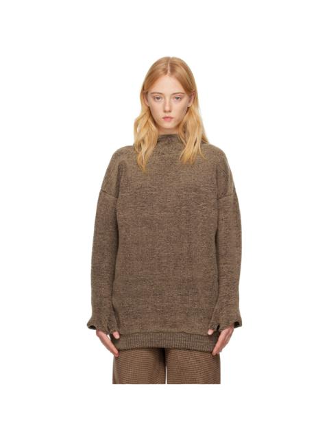 ISA BOULDER Brown Towel Hoodie