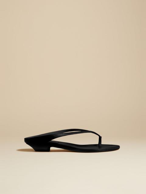 KHAITE The Marion Flat in Black Leather