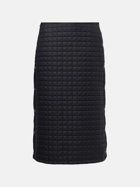 Moncler Quilted padded midi skirt