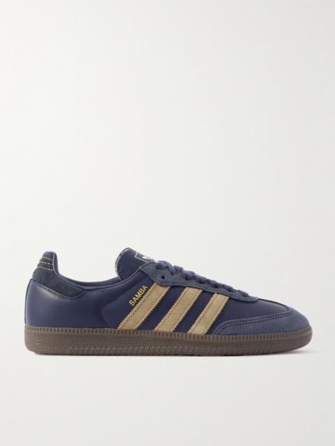 adidas Originals Samba Og Suede-trimmed Leather Sneakers
